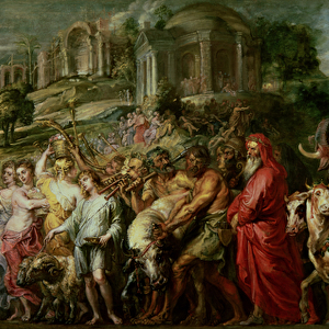 A Roman Triumph, c. 1630 (oil on canvas laid down on wood)