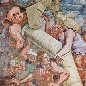Room of Giants: view of the northern wall; detail (fresco)