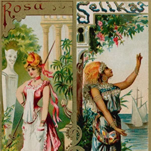 Rosa and Selika (chromolitho)