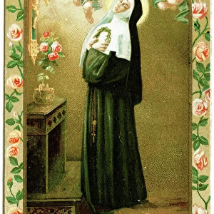 Saint Rita of Cascia (engraving, 19th century)