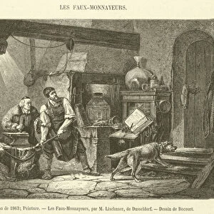 Salon de 1863, Peinture, Les Faux-Monnayeurs (engraving)