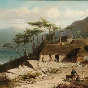 In the Scottish Highlands, 1853-1857 (oil on panel)
