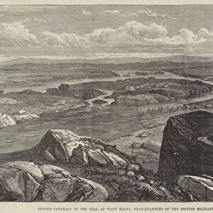 Second Cataract of the Nile, at Wady Halfa, Head-Quarters of the British Military Expedition (engraving)