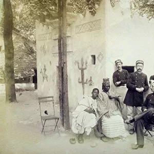 The Senegalese Village at the 1889 Universal Exposition in Paris (b / w photo)