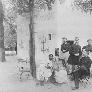 Senegalese Village at the Exposition Universelle de Paris, 1889 (b / w photo)