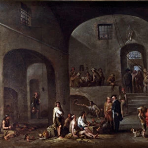 The seven works of corporal misericorde: "the visit of prisoners"