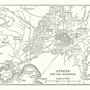Shakespeare: Map to illustrate Timon of Athens (litho)