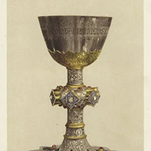 Silver Chalice in the Style of the Fifteenth Century, designed by Pugin and manufactured by J Hardman and Co of Birmingham (chromolitho)