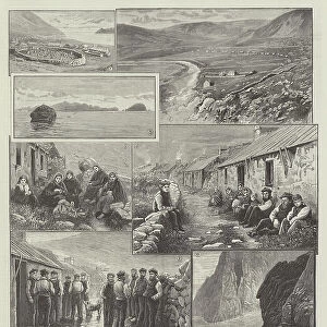 Sketches of St Kilda, Western Hebrides (engraving)