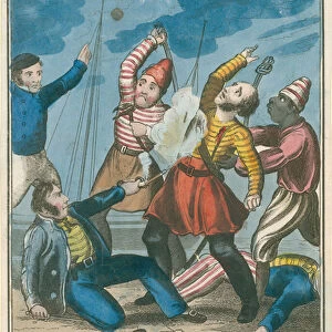 The Smugglers Defeated (coloured engraving)