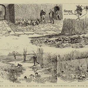 Sport at the Royal Military College, Sandhurst, out with Dubourgs Beagles (engraving)