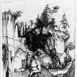 St. Jerome in the Wilderness, c. 1496 (engraving)