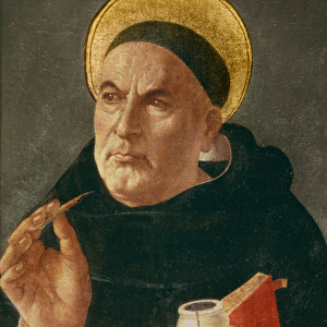 St. Thomas Aquinas (oil on panel)