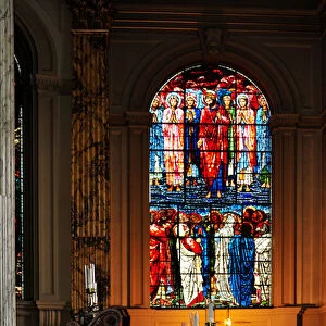 Stained glass by Edward Burnes Jones in Birmingham (photo)