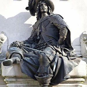 Statue of D Artagnan (1611? -1673), French warman, character in a series of novels by