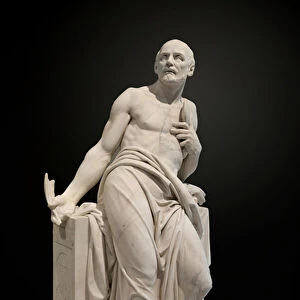 Statue of Michel de Montaigne (1533-1592) (marble)