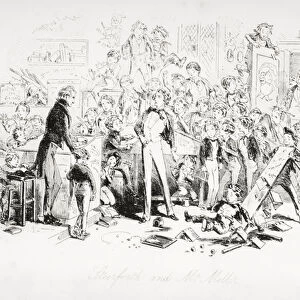 Steerforth and Mr. Mell, illustration from David Copperfield by Charles Dickens