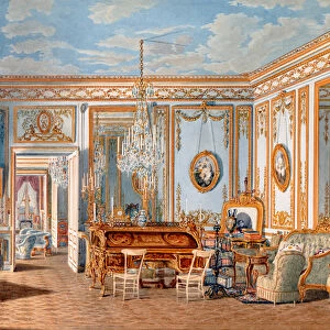 The Study of the Empress Eugenie at Saint-Cloud, 1860 (w / c on paper)