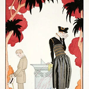 The Sundial, from Falbalas & Fanfreluches, Almanach des Modes Presentes, Passees et Futures, 1922 (colour litho)