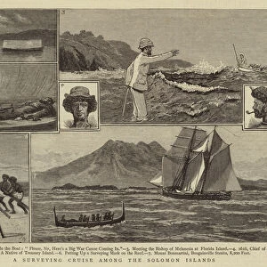 A Surveying Cruise among the Solomon Islands (engraving)