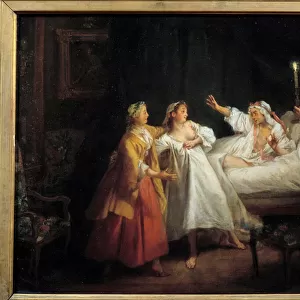 Tales of Jean de La Fontaine: The Gascon Punished Painting on Copper by Nicolas Lancret