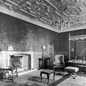 The Tapestry Room, Beaudesert, Staffordshire, from England's Lost Houses by Giles Worsley (1961-2006) published 2002 (b/w photo)