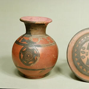 Terracotta pot and lid, from Cemetery H at Harappa, Indus Valley