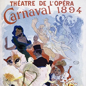 Theatre of the Opera: carnival of 1894, ball mask - poster by Jules Cheret