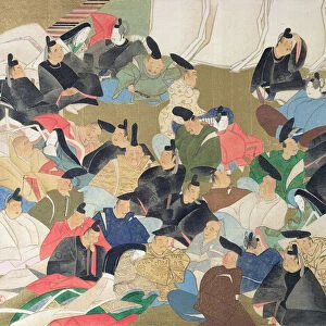 Thirty six poets, illustration from Kokka magazine, 1904-5 (colour litho)