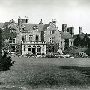 Thrumpton Hall, view of the south front, from 100 Favourite Houses (b/w photo)