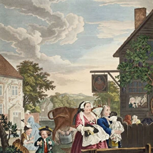 Times of the Day: Evening, illustration from Hogarth Restored