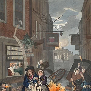 Times of day, Night, illustration from Hogarth Restored