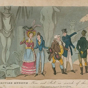 Tom and Bob in search of the antiques (coloured engraving)