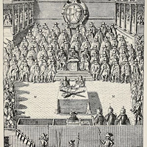 Trial of Charles I, 4th January 1649 (engraving)