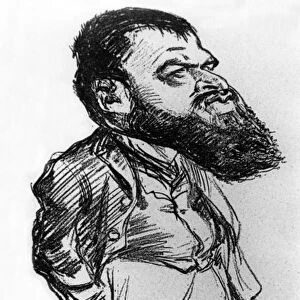 Tristan Bernard (1866-1947) French novelist and playwright, caricature by Charles Leandre
