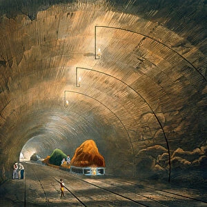 The Tunnel, from Coloured View of the Liverpool & Manchester Railway