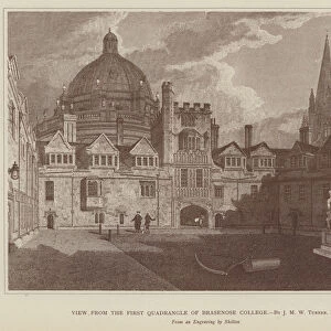 View from the First Quadrangle of Brasenose College (engraving)