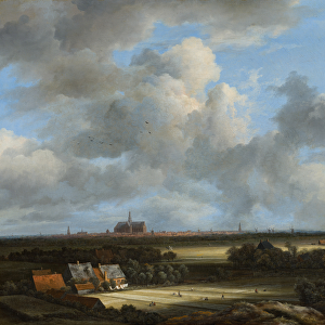 View of Haarlem with Bleaching Grounds, c. 1670-75 (oil on canvas)