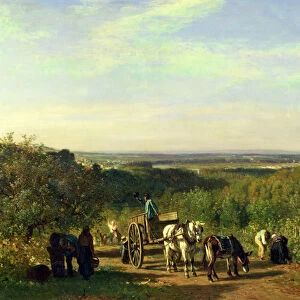 View from the Hilltops of Suresnes or, The Grape Harvest at Suresnes (oil on canvas)