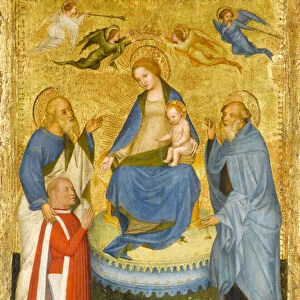 Virgin and Child Crowned by Angels, with St. John the Evangelist, St
