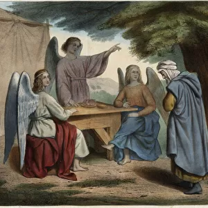 Visit of the Three Angels to Abraham: Abraham learns that his wife Sarah (deep)
