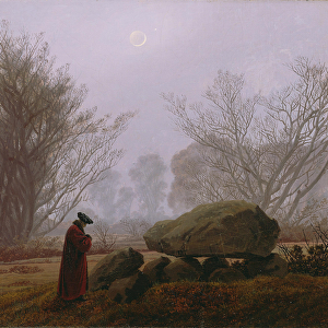 A Walk at Dusk, c. 1830-5 (oil on canvas)