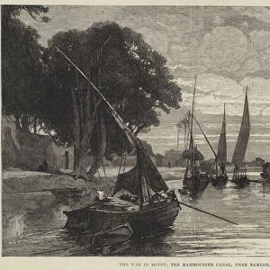 The War in Egypt, the Mahmoudieh Canal, near Ramleh (engraving)