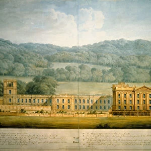 The West Front of Chatsworth House (w / c on paper)