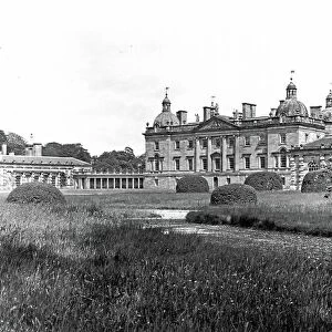 The west front, Houghton Hall, from The English Country House (b/w photo)