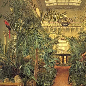 Winter Garden in the Winter Palace, St. Petersburg, 1840 (oil on canvas)