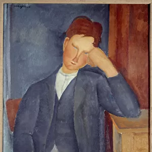 The Young Apprentice Painting by Amedeo Modigliani (1884-1920), 1917. Dim. 1x0, 65m