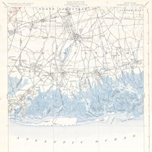 1900, U. S. G. S. Map of Hempstead, Long Beach, Long Island, New York, topography, cartography