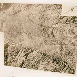 Airplane survey map Petra 1923 Jordan Extinct city