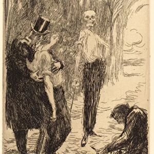 Albert Besnard, The Duel (Le duel), French, 1849 - 1934, 1900, etching in black